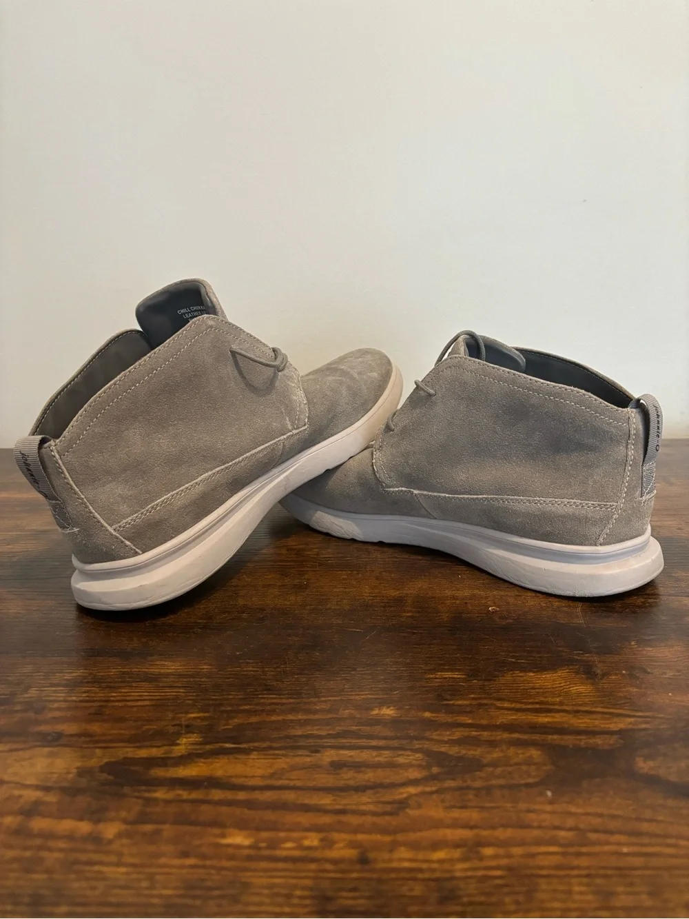 johnnie-O Taupe Suede Chukka Boots